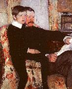 Mary Cassatt Alexander J Cassatt and his son Robert Kelso oil on canvas
